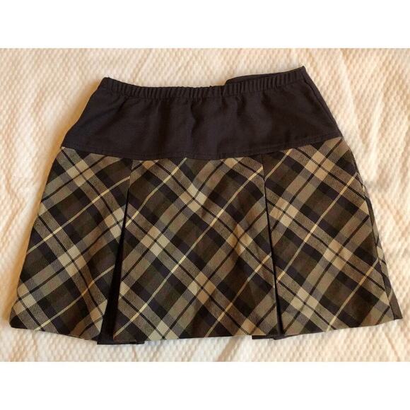 Alphabet By Duguy Creations Brown Plaid Skirt Girls Size 4 - Picture 4 of 7